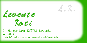 levente koti business card